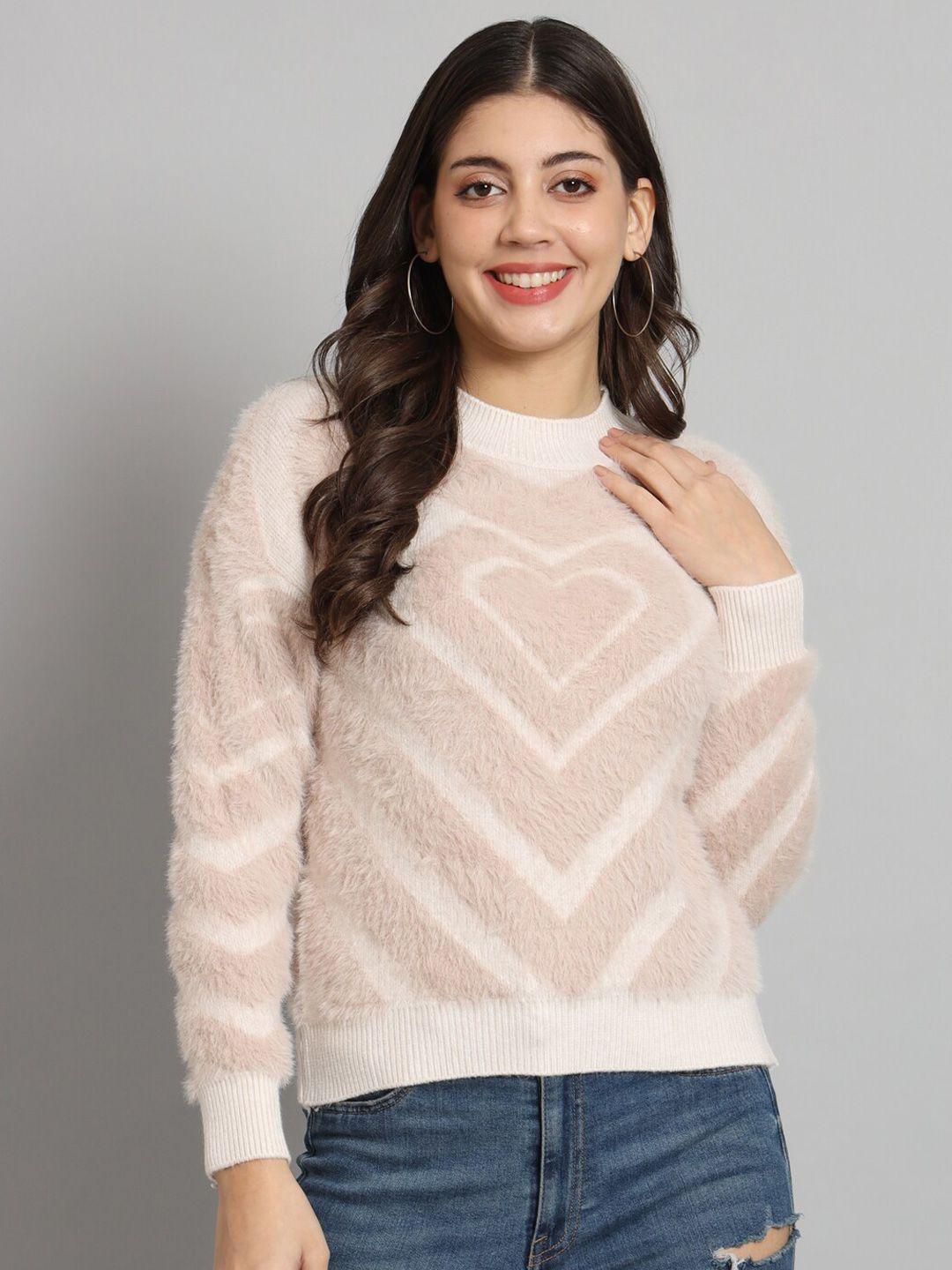 chemistry-quirky-fuzzy-self-design-woolen-pullover-sweater