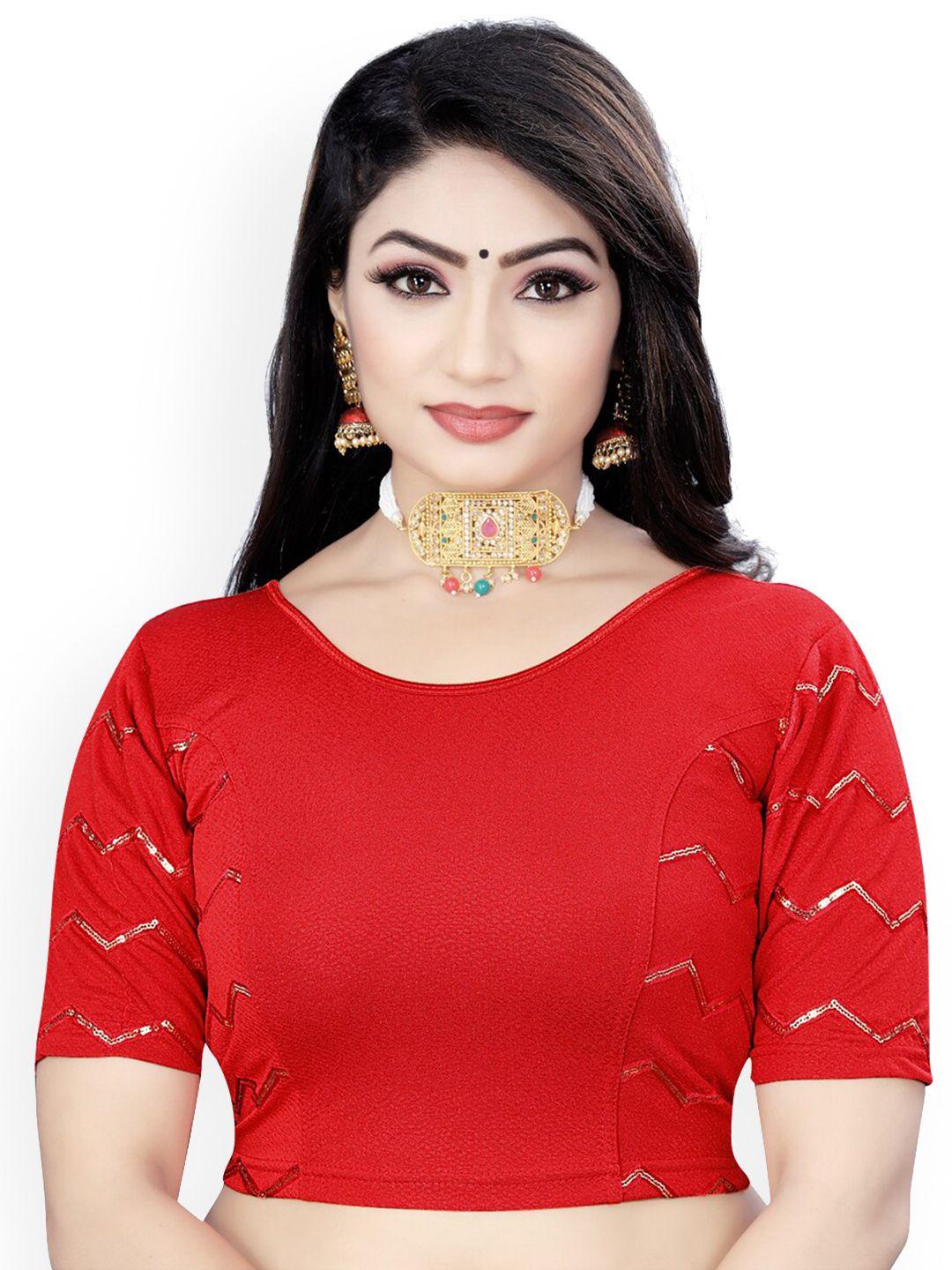 HIMRISE Embroidered Sequinned Saree Blouse