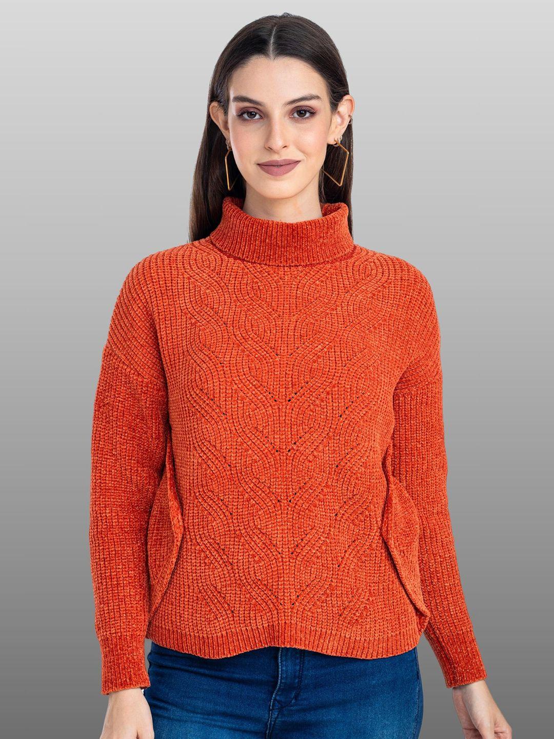 moda-elementi-cable-knit-self-design-turtle-neck-pullover