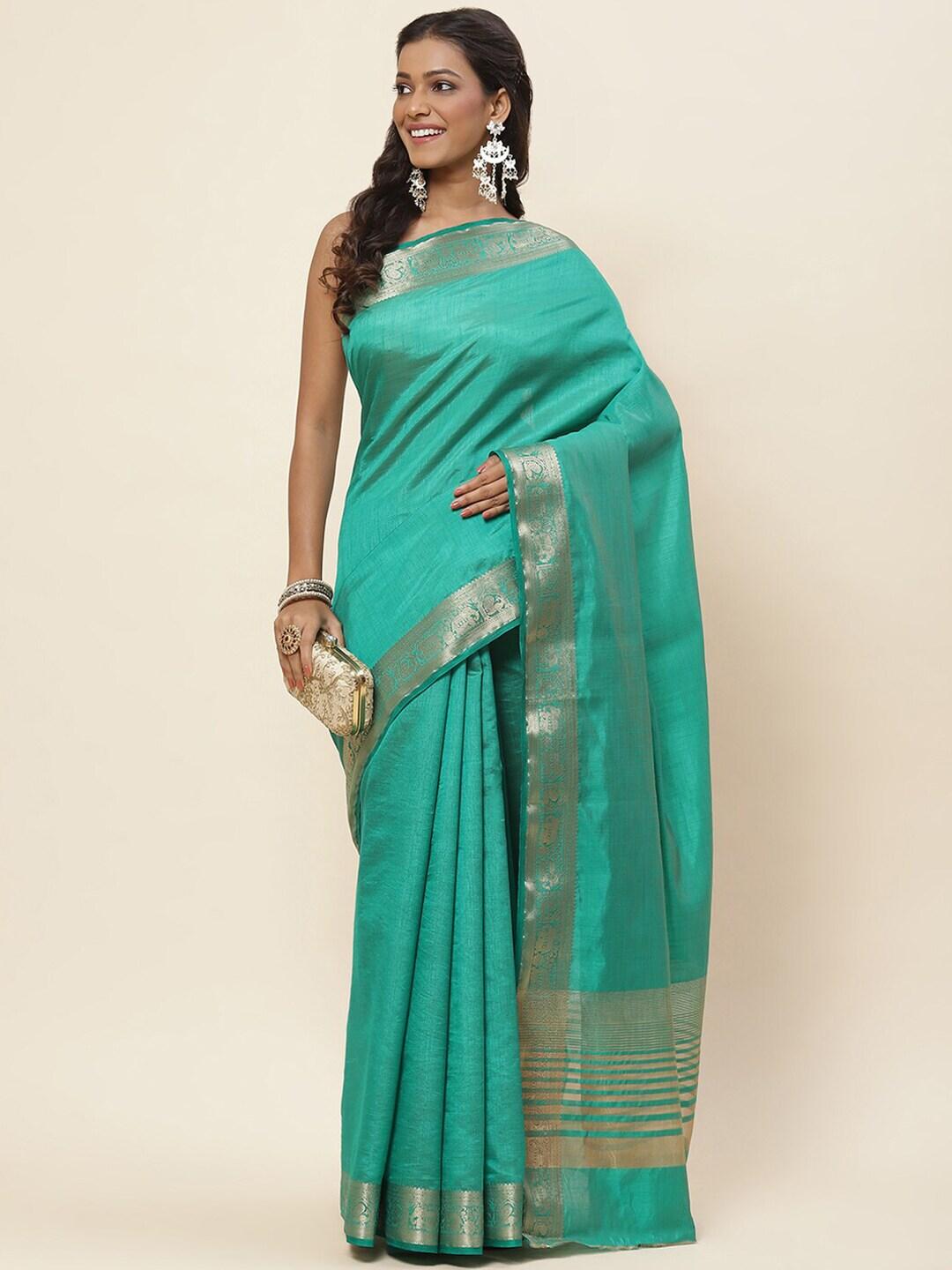 meena-bazaar-art-silk-saree-with-woven-design-border