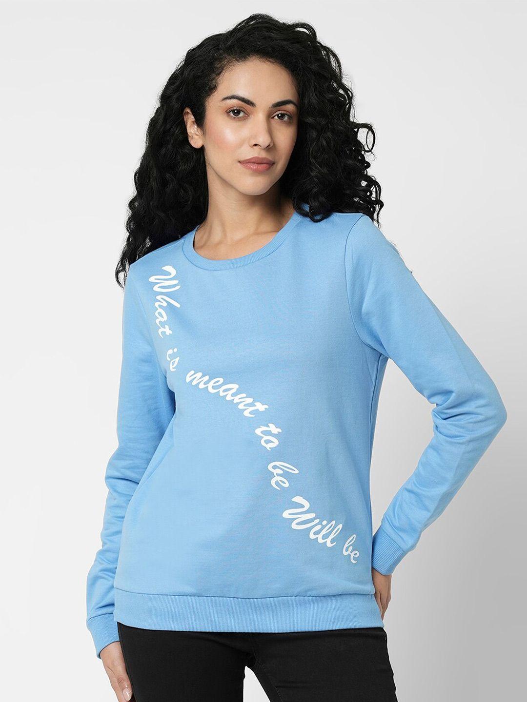 Vero Moda Typography Printed Pure Cotton Sweatshirt