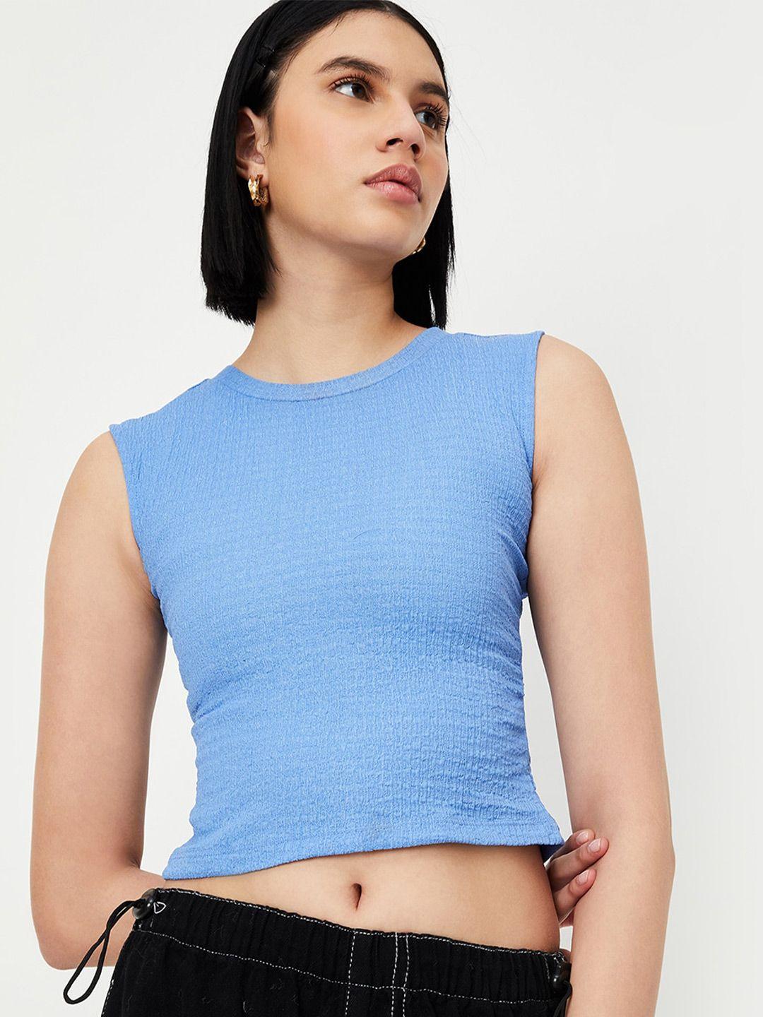 max Sleeveless Knitted Crop Top