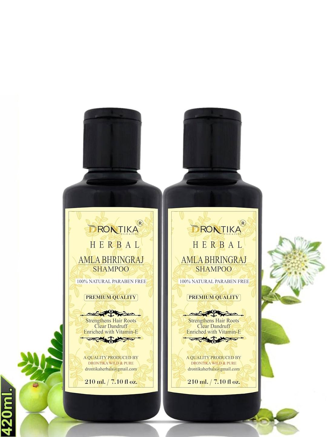 drontika-set-of-2-100%-natural-paraben-free-amla-bhringraj-shampoo---210-ml-each