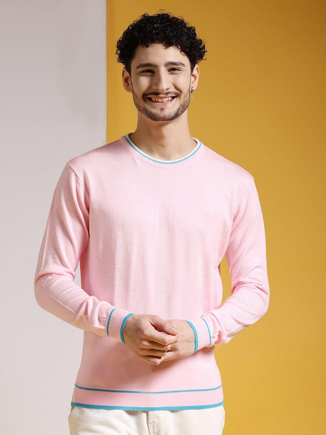 the-indian-garage-co-pink-round-neck-long-sleeves-acrylic-pullover-sweater