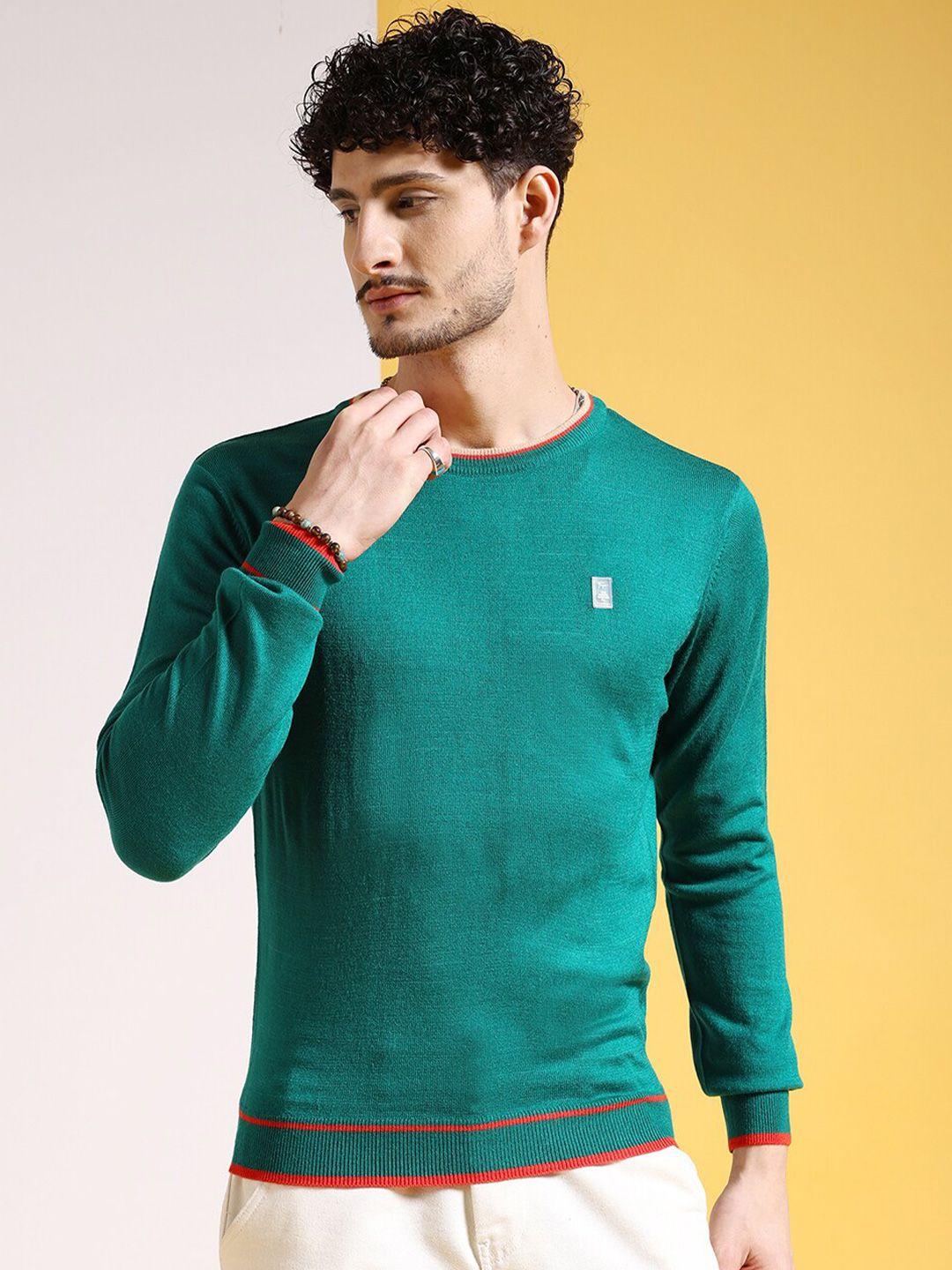 the-indian-garage-co-green-round-neck-acrylic-pullover