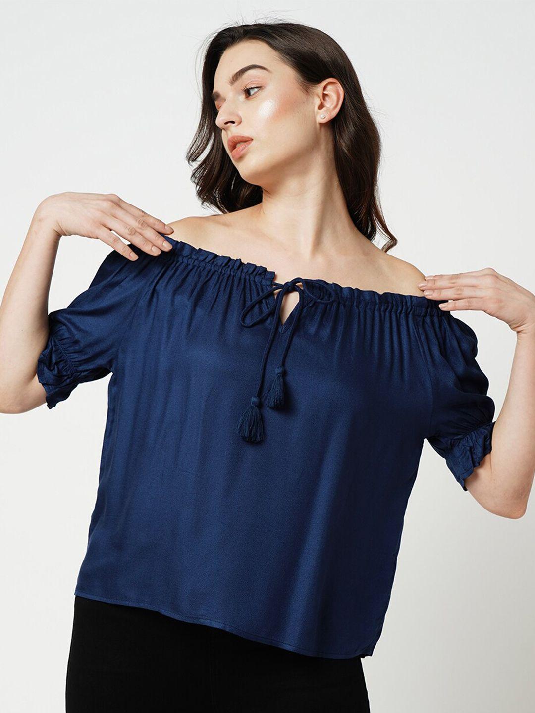 only-off-shoulder-gathered-tie-up-detail-puff-sleeves-bardot-top