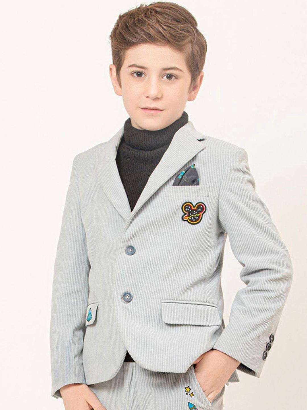 One Friday Boys Notched Lapel Long Sleeve Regular Fit Single Breasted Blazer