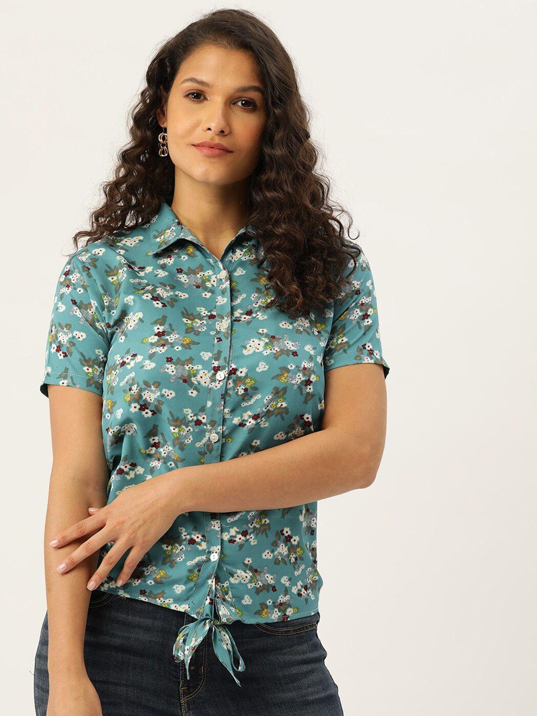 BAESD Floral Printed Shirt Style Top