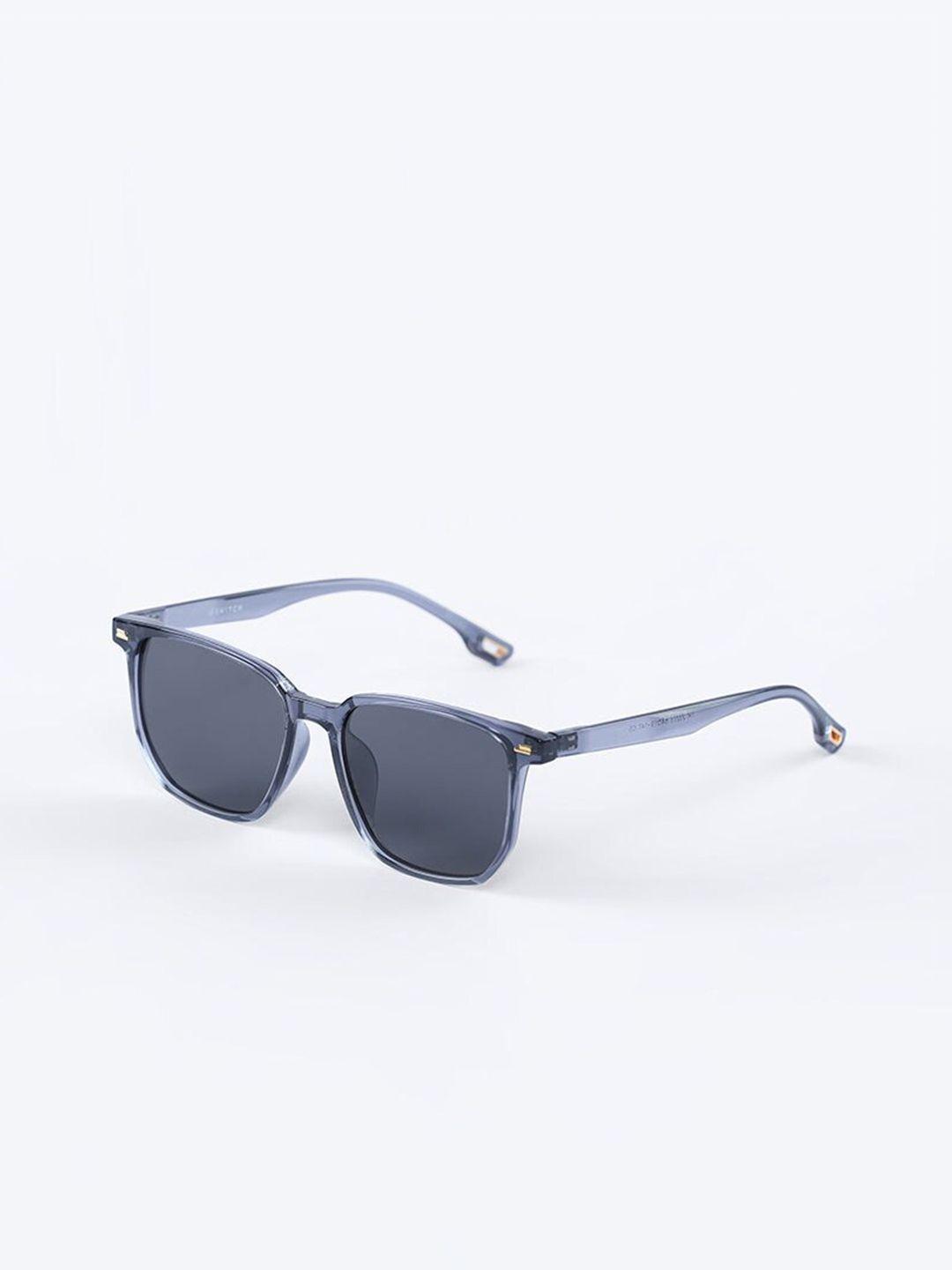 Snitch Men Blue Square Sunglasses with UV Protected Lens Sunglasses