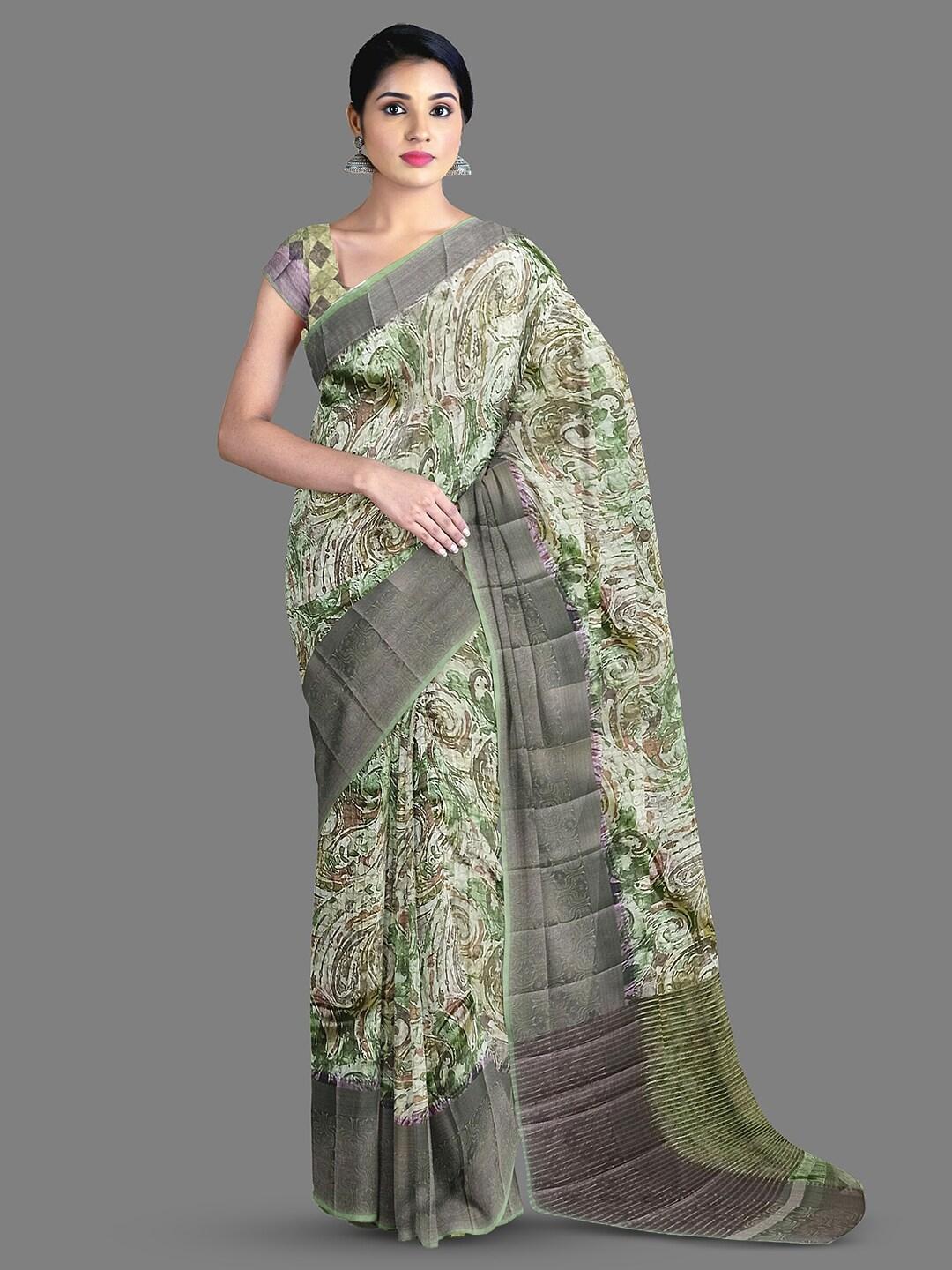 The Chennai Silks Abstract Printed Saree
