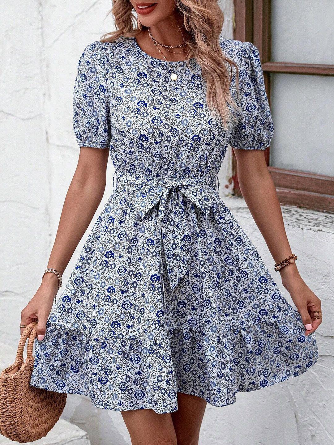 fery-london-floral-printed-fit-&-flare-mini-dress