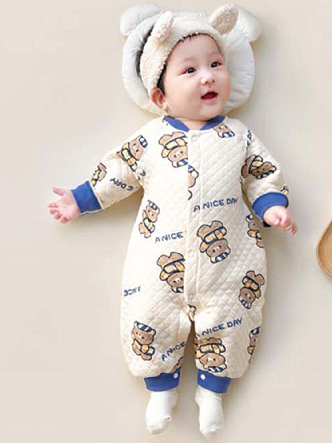stylecast-infants-boys-blue-conversational-printed-rompers
