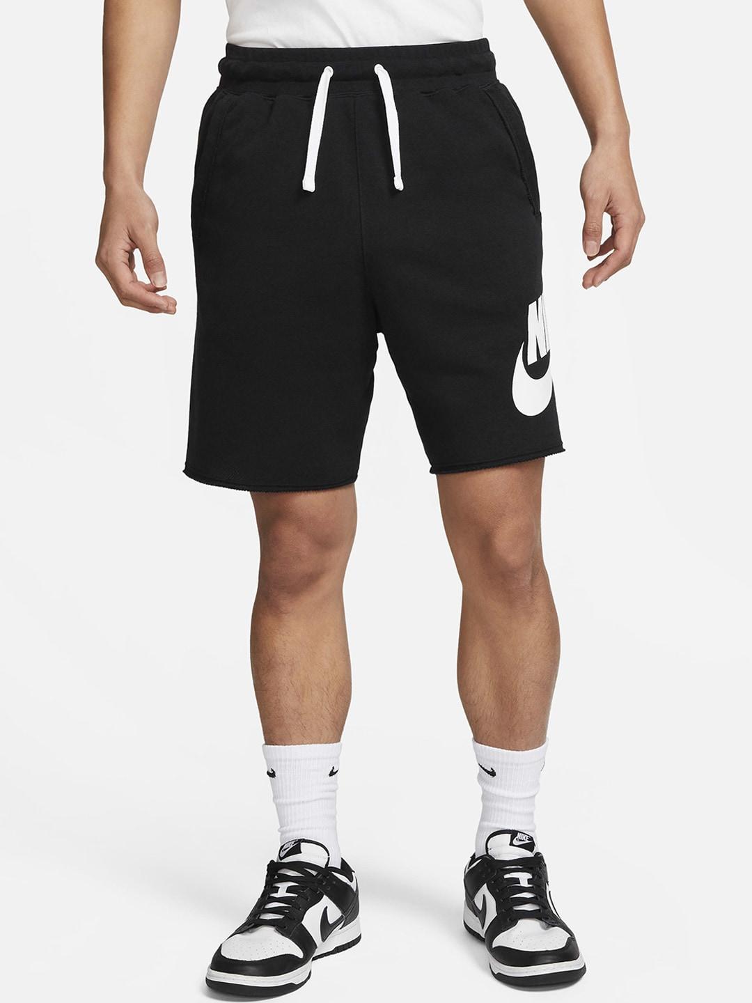 Nike Club Alumni Men Brand Logo Printed Drawstring French Terry Sports Shorts