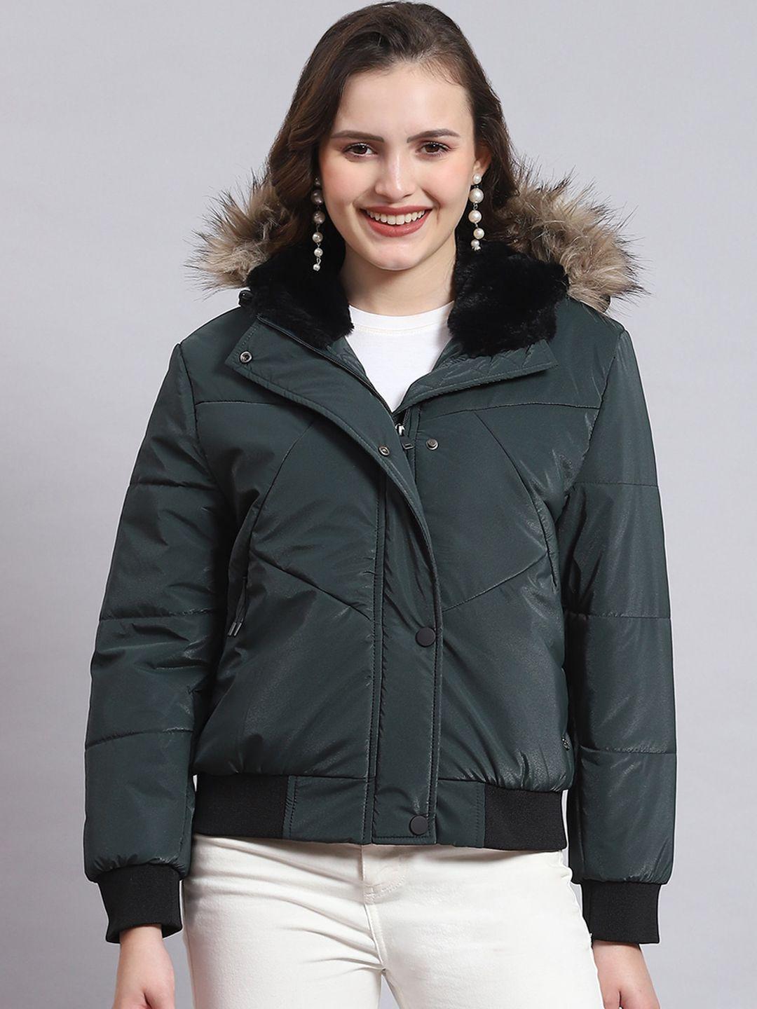Monte Carlo Long Sleeves Lightweight Hood Fur Padded Jacket