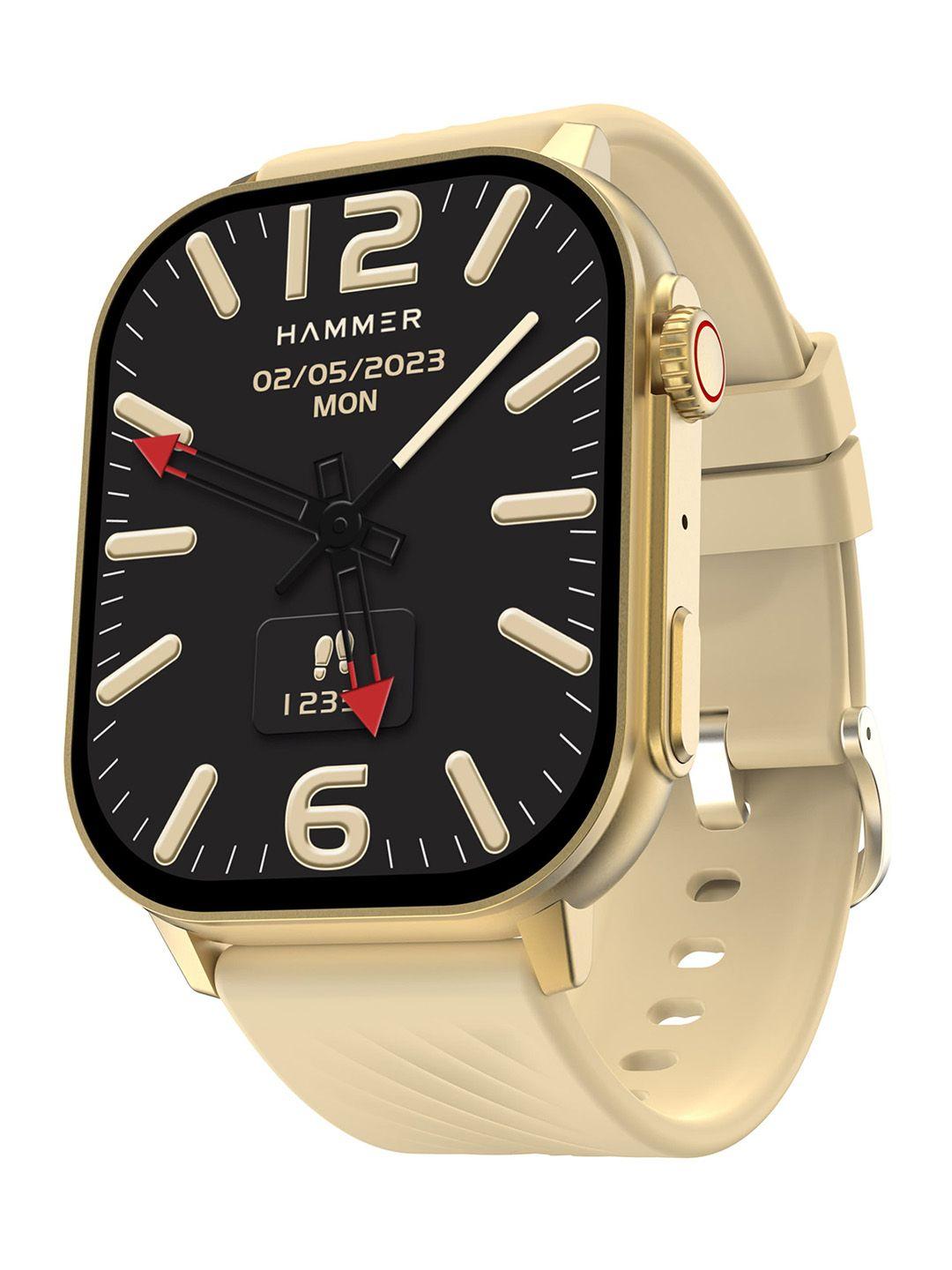 HAMMER Champagne Gold Arctic 2.04 Inch SUPER AMOLED Smart Watch with BT Calling
