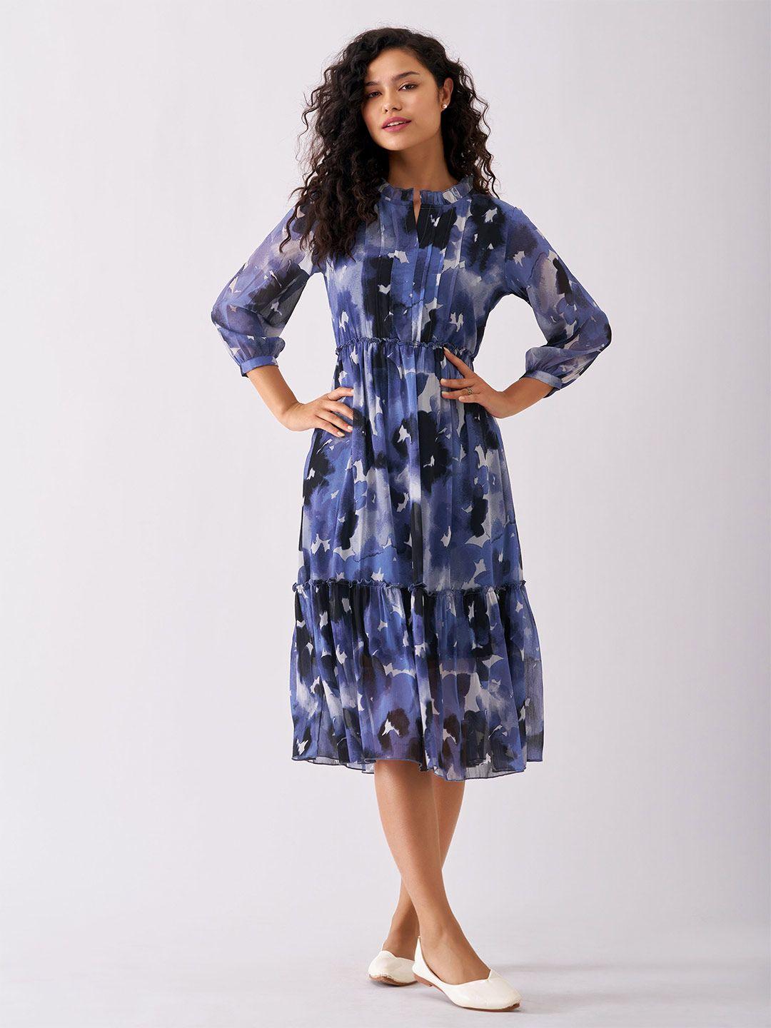 aask-floral-printed-ruffled-fit-&-flare-midi-dress