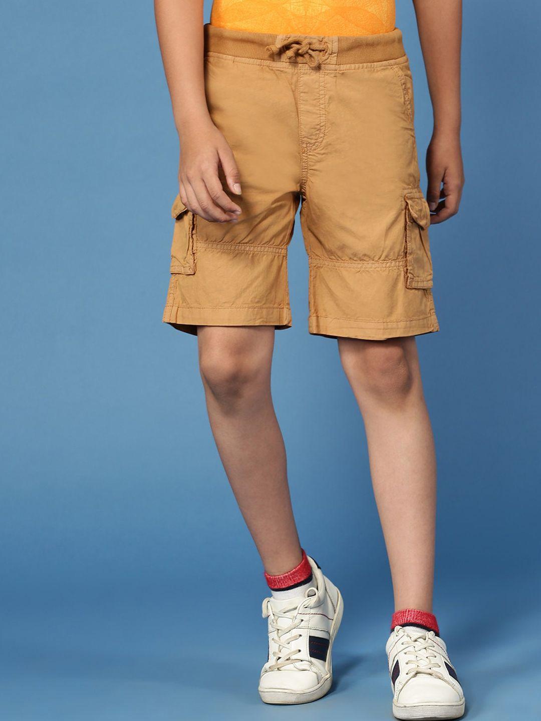 PIPIN Boys Cotton Mid-Rise Cargo Shorts