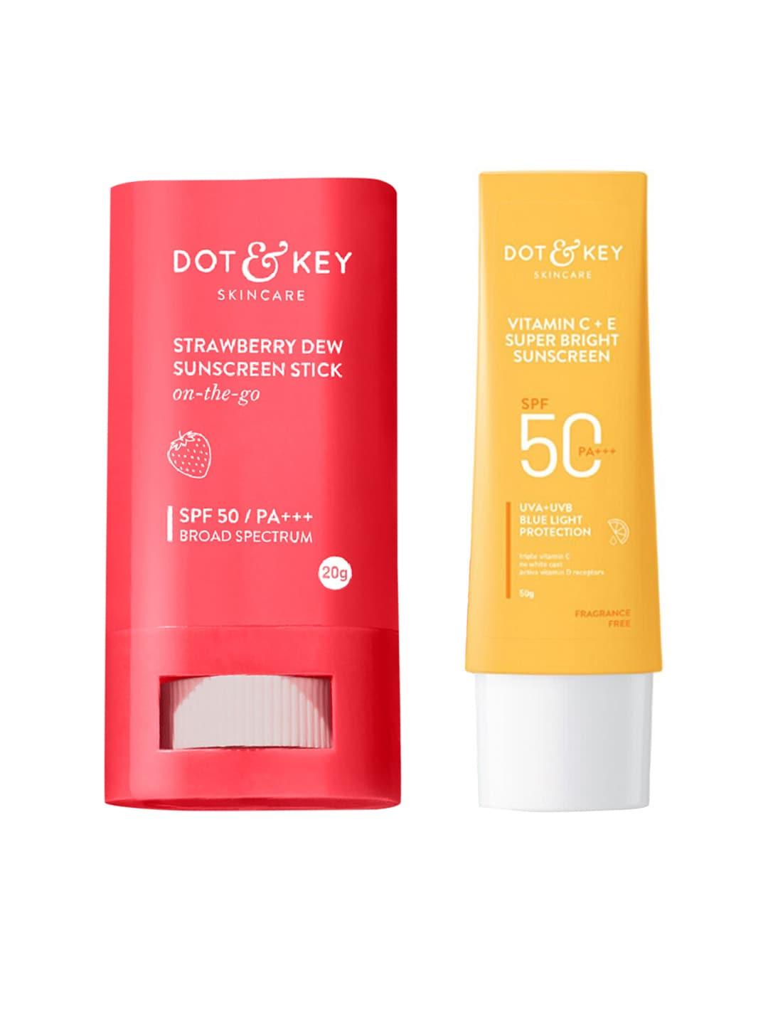 dot-&-key-spf-50-sunscreen-duo---strawberry-dew-stick-20g-&-vitamin-c+e-lotion-50g