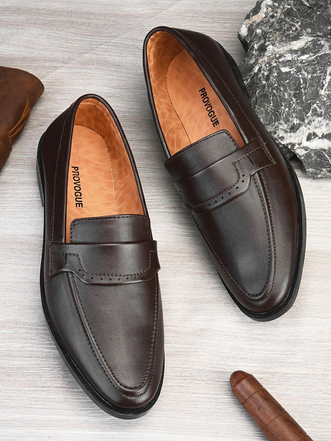 Provogue Men Textured Formal Loafers