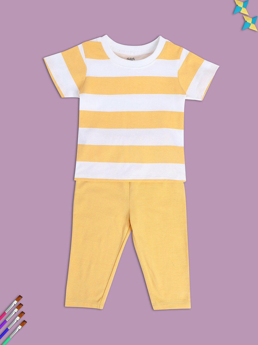 MINI KLUB Infants Boys Pack Of 2 Striped Pure Cotton Clothing Set
