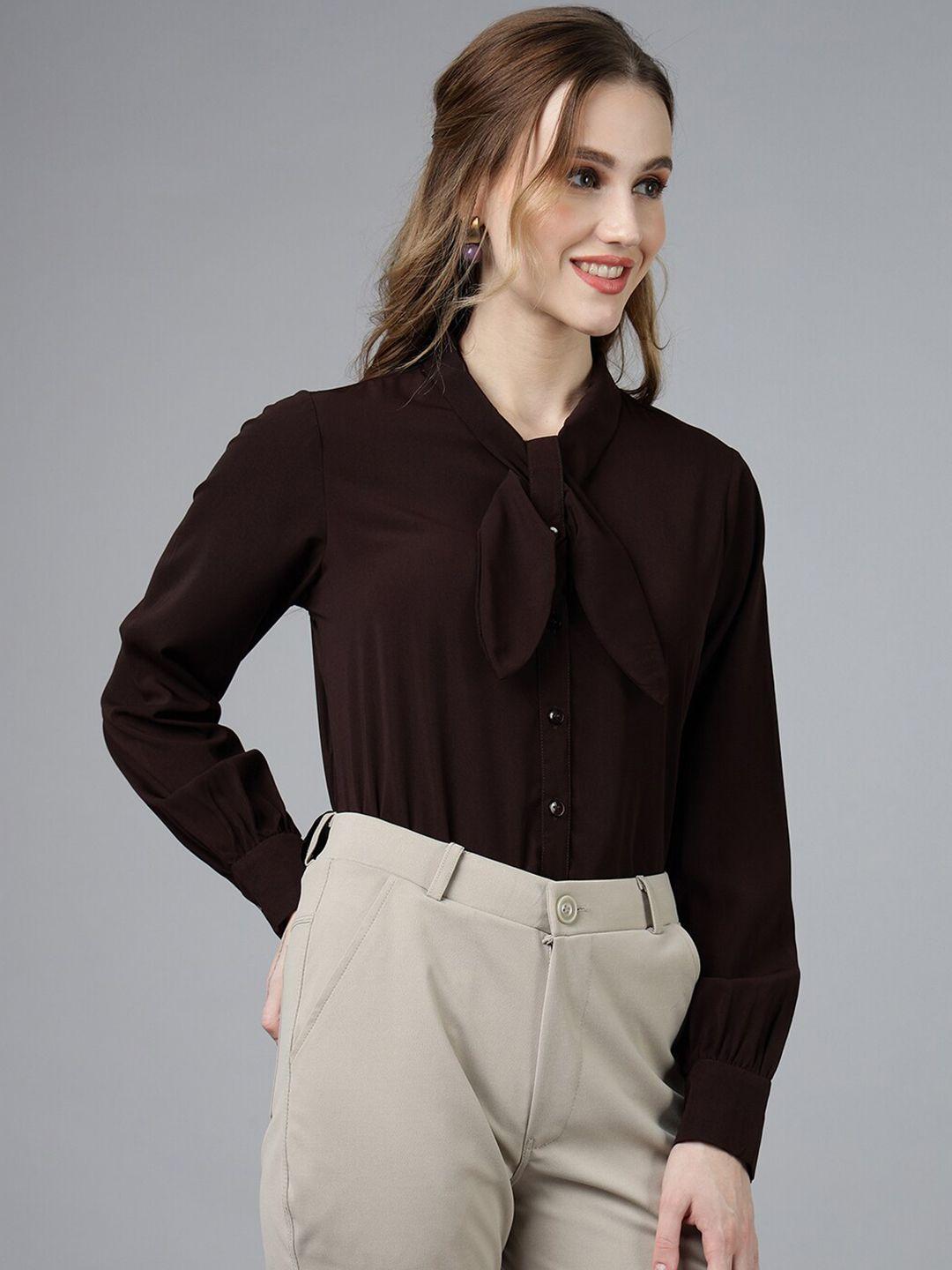 fithub-modern-tie-up-neck-long-sleeve-regular-fit-cotton-formal-shirt