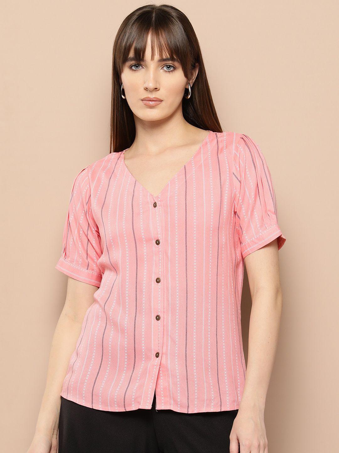 Chemistry Striped Shirt Style Top