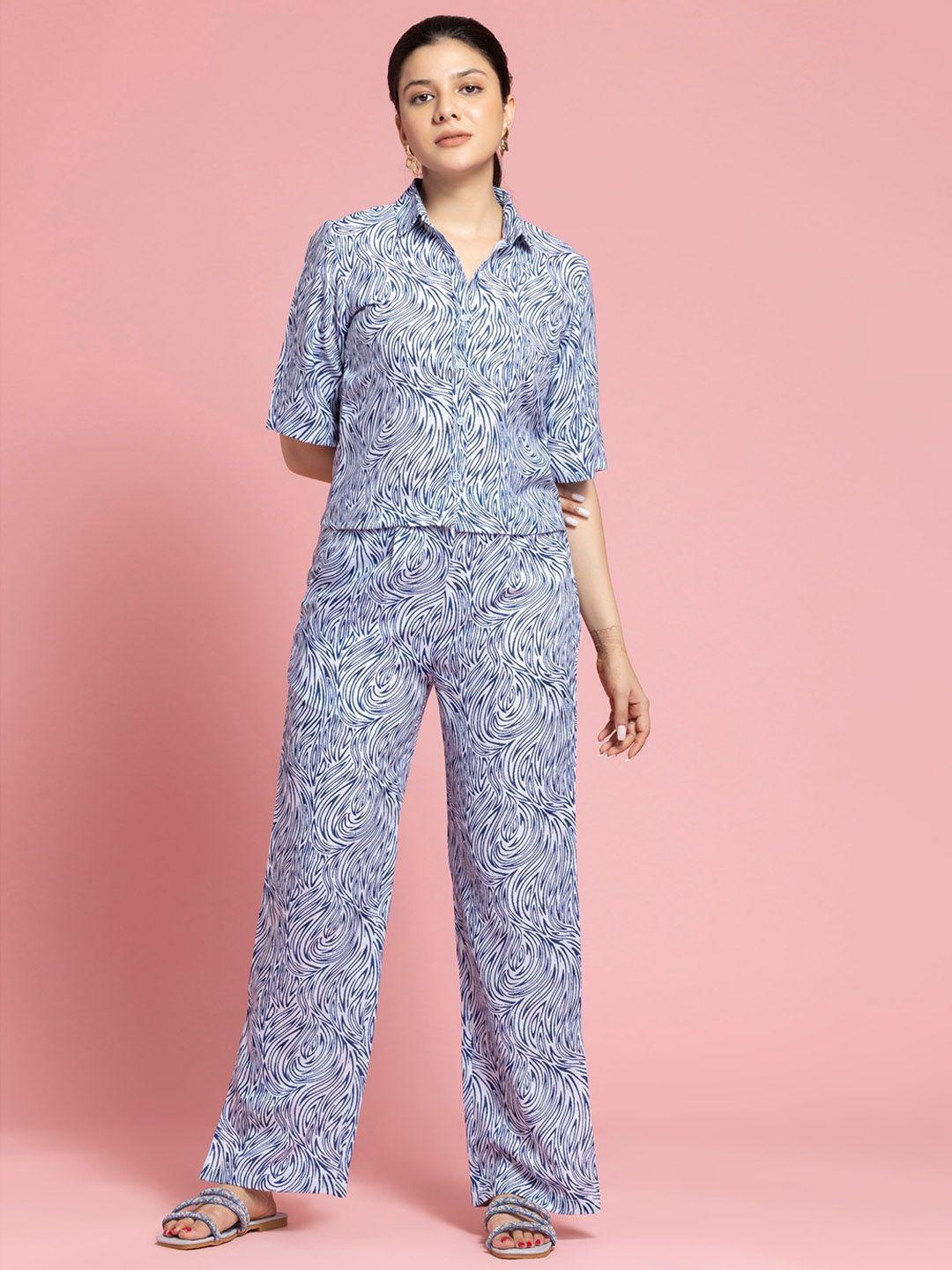 SEW YOU SOON Printed Shirt With Trousers Co-Ords