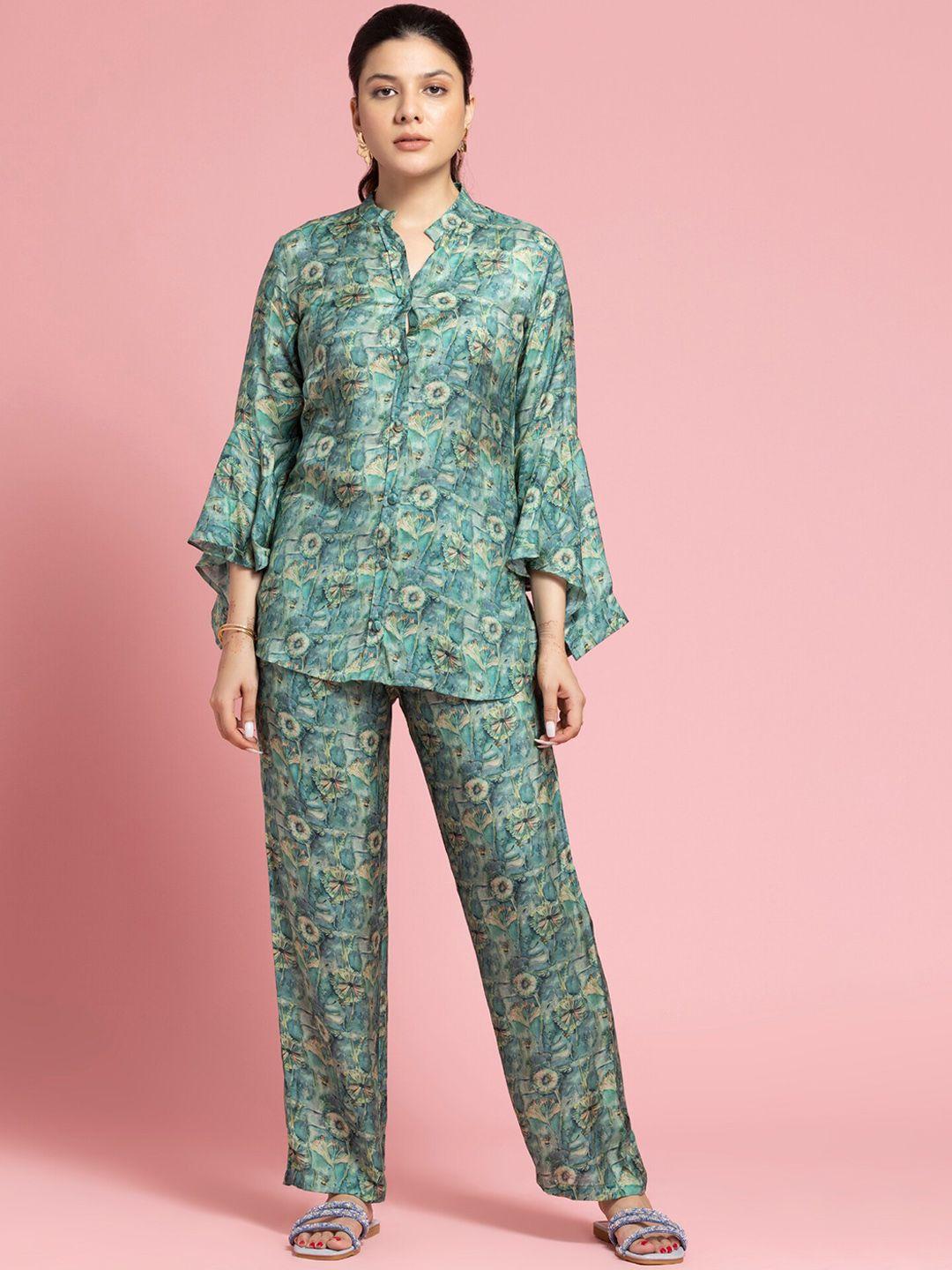 SEW YOU SOON Printed Top With Trousers Co-Ords