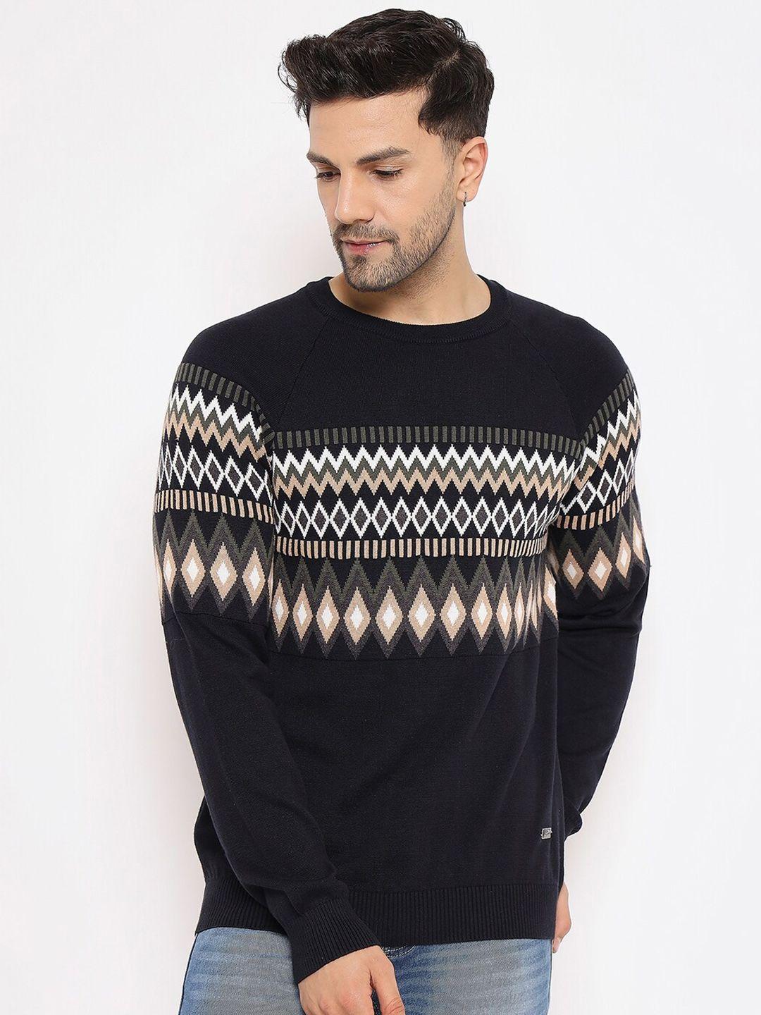 duke-geometric-self-design-long-sleeves-acrylic-pullover-sweater