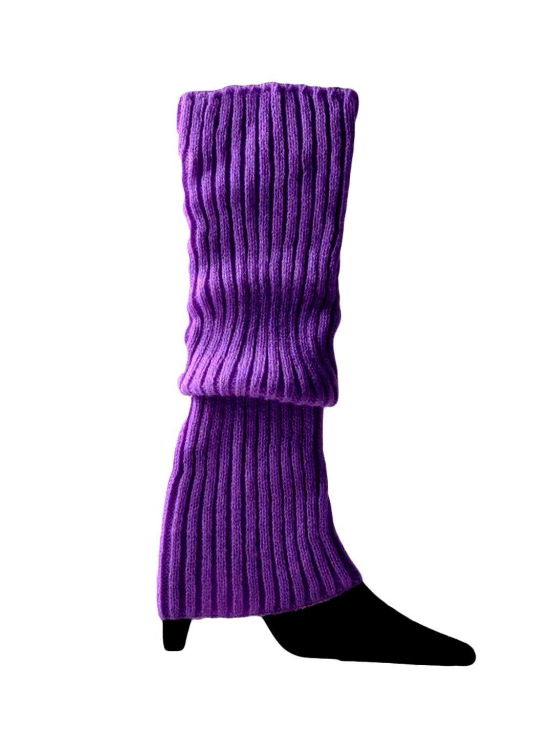 TIPY TIPY TAP Girls Ribbed Woolen Knee Length Leg-Warmer Socks