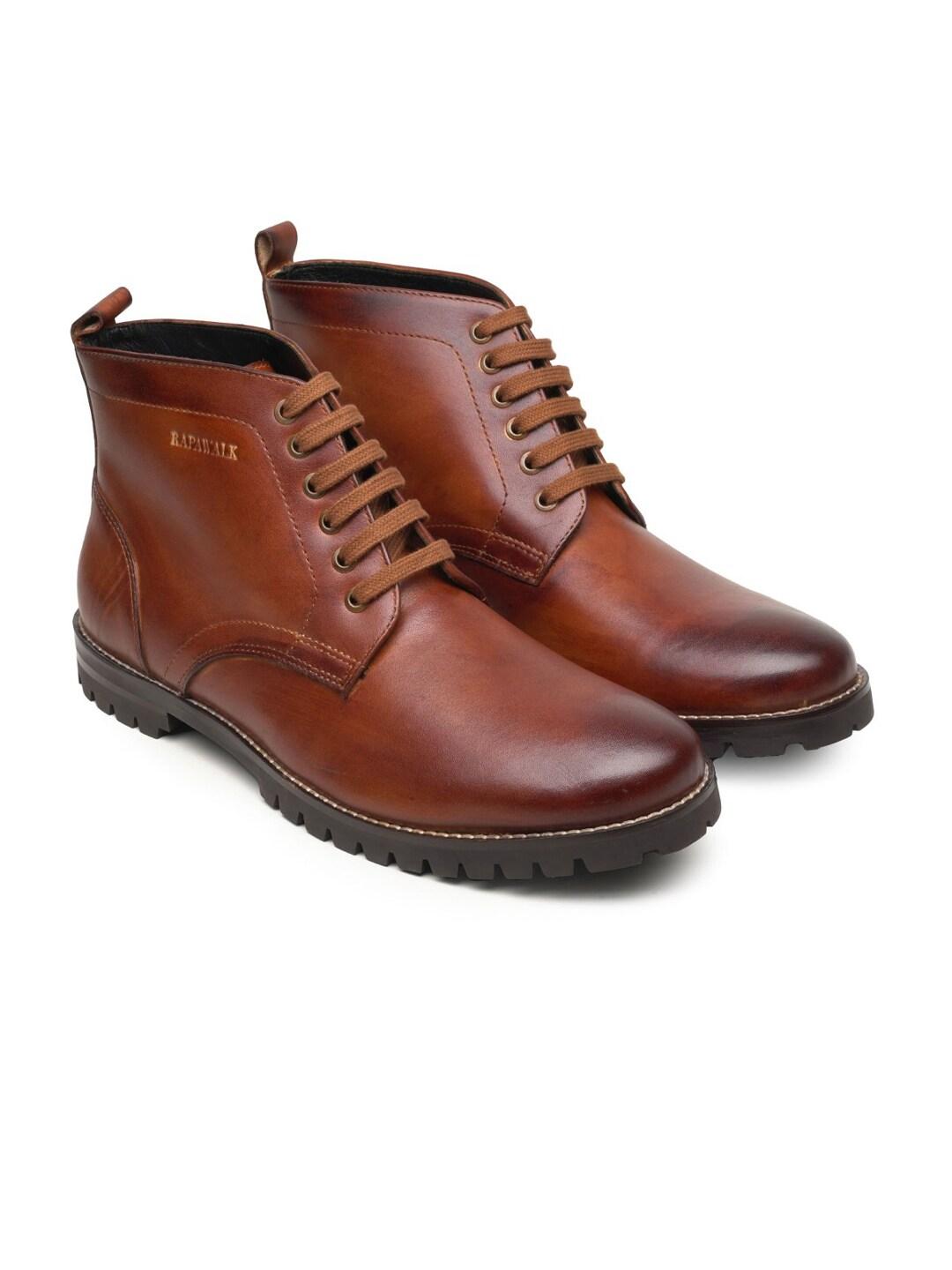 RAPAWALK Men Mid Top Leather Regular Boots