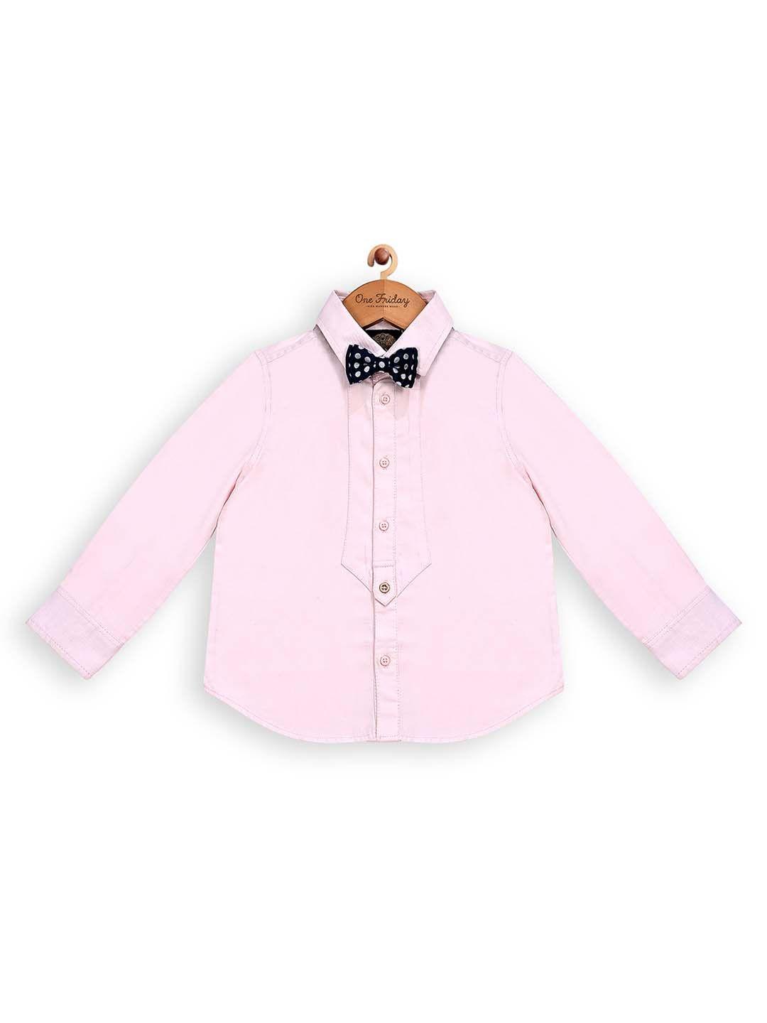 One Friday Boys Pink Classic Casual Shirt