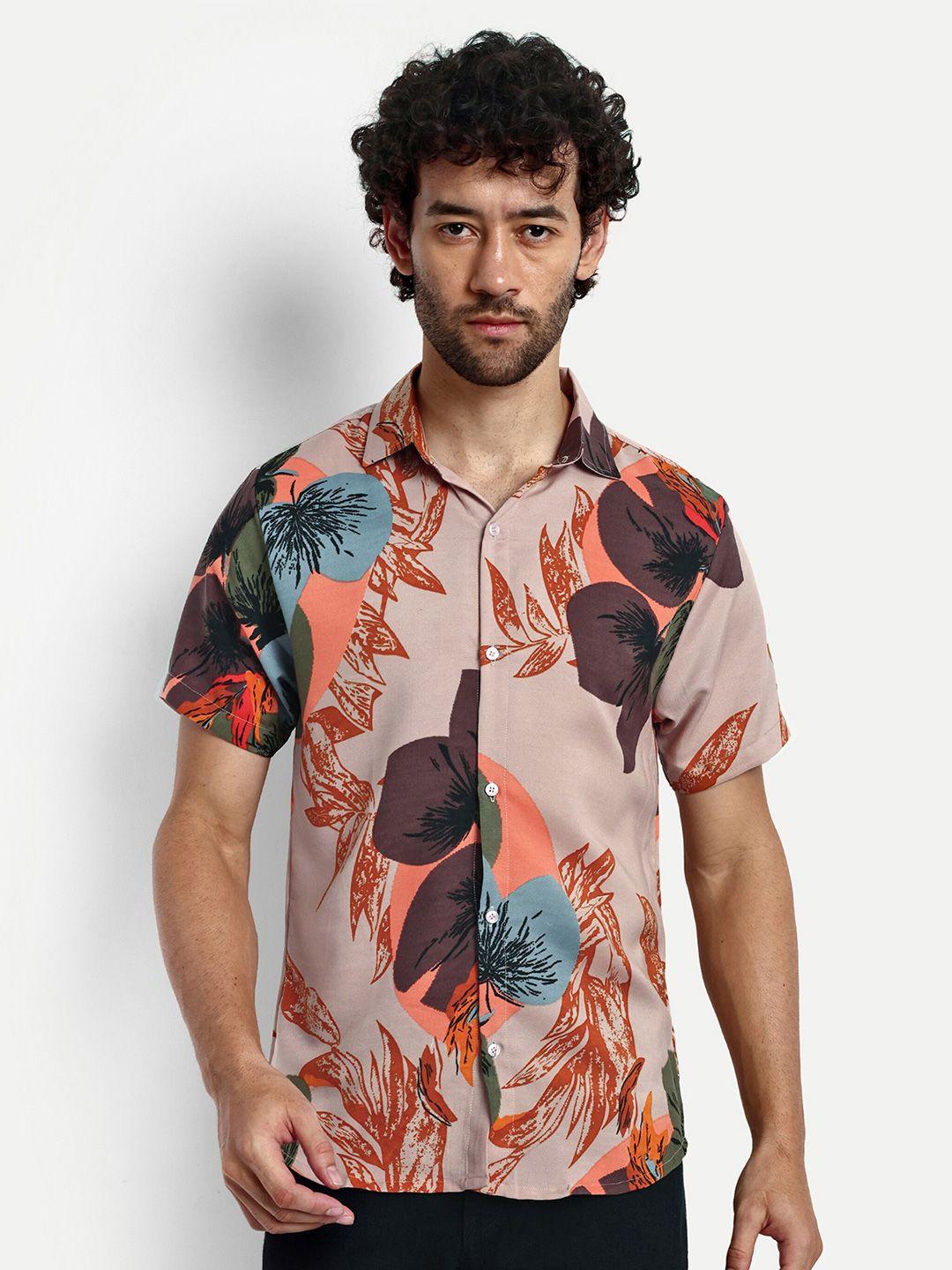 greciilooks-men-beige-relaxed-opaque-printed-casual-shirt