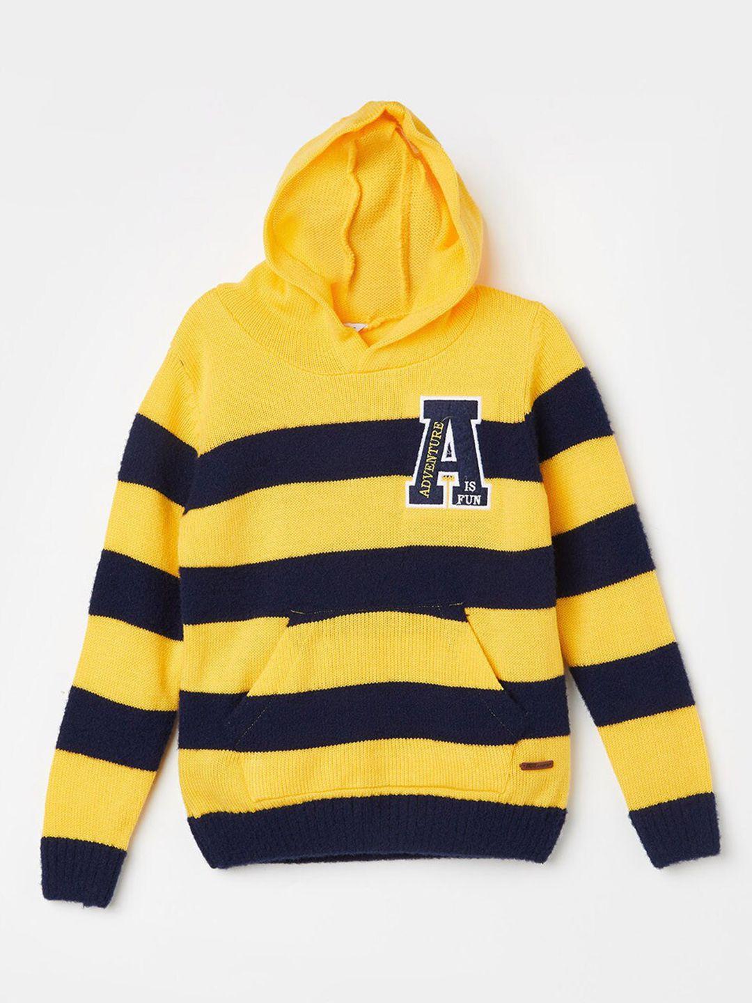 fame-forever-by-lifestyle-boys-striped-hooded-acrylic-pullover-sweater