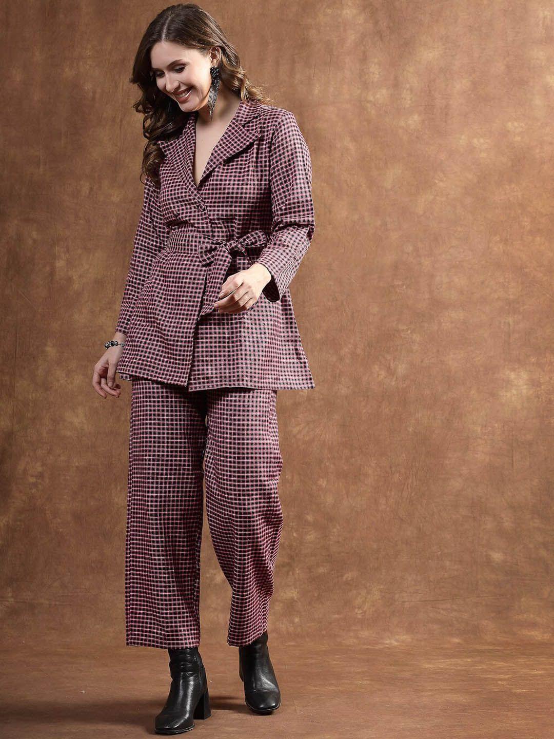 stylum-checked-coat-&-trousers-co-ords