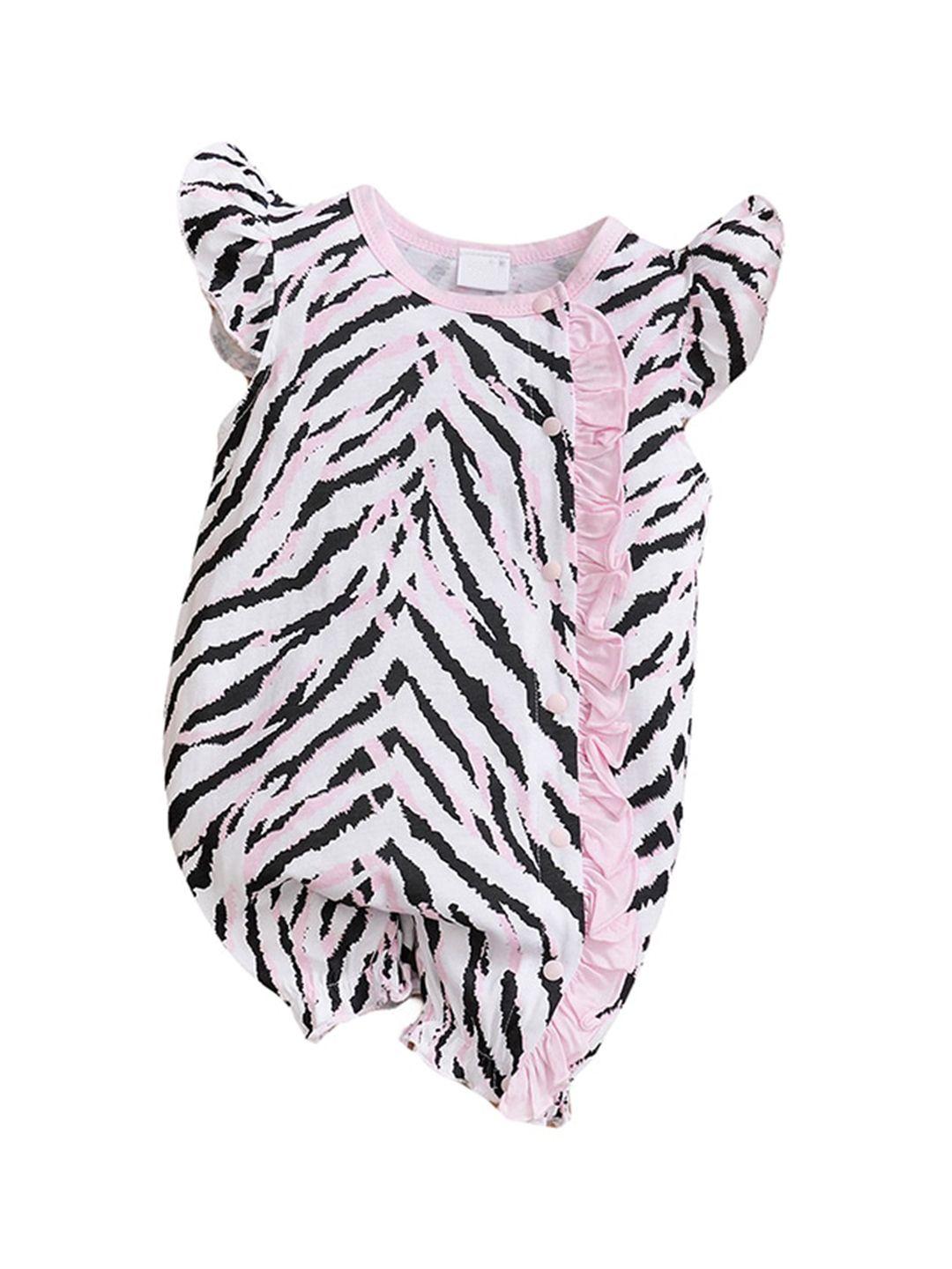 StyleCast Infant Girls Animal Skin Printed Pure Cotton Rompers