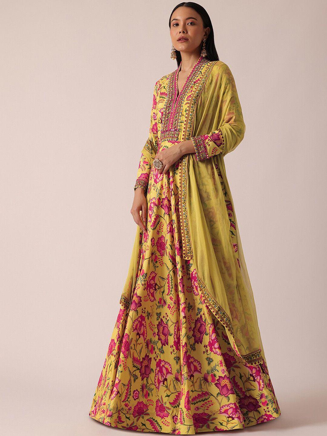 kalki-fashion-floral-printed-mirror-work-silk-fit-and-flare-maxi-ethnic-dress-with-dupatta