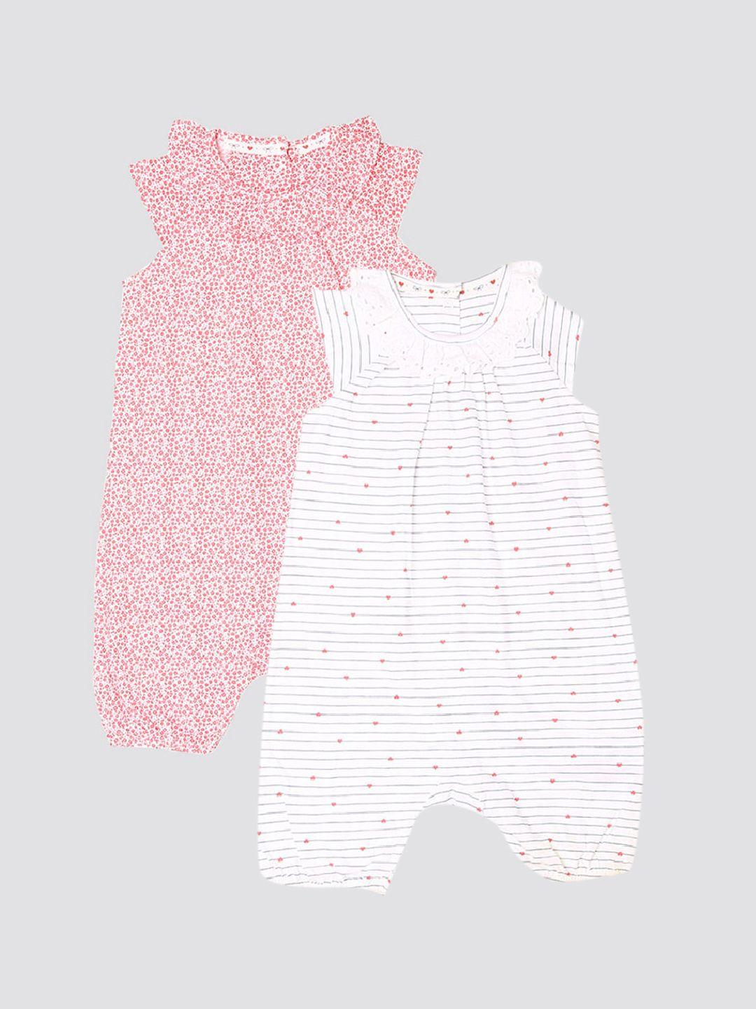 mothercare Infants Pack of 2 Printed Pure Cotton Rompers