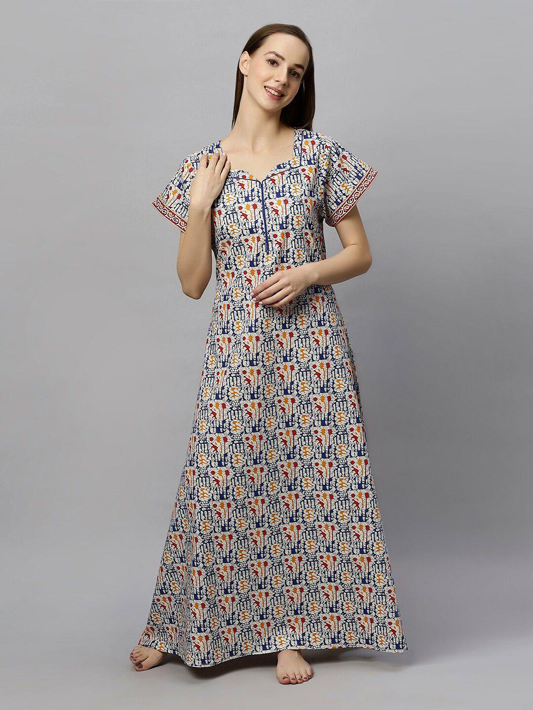 etc-blue-floral-printed-pure-cotton-maxi-nightdress