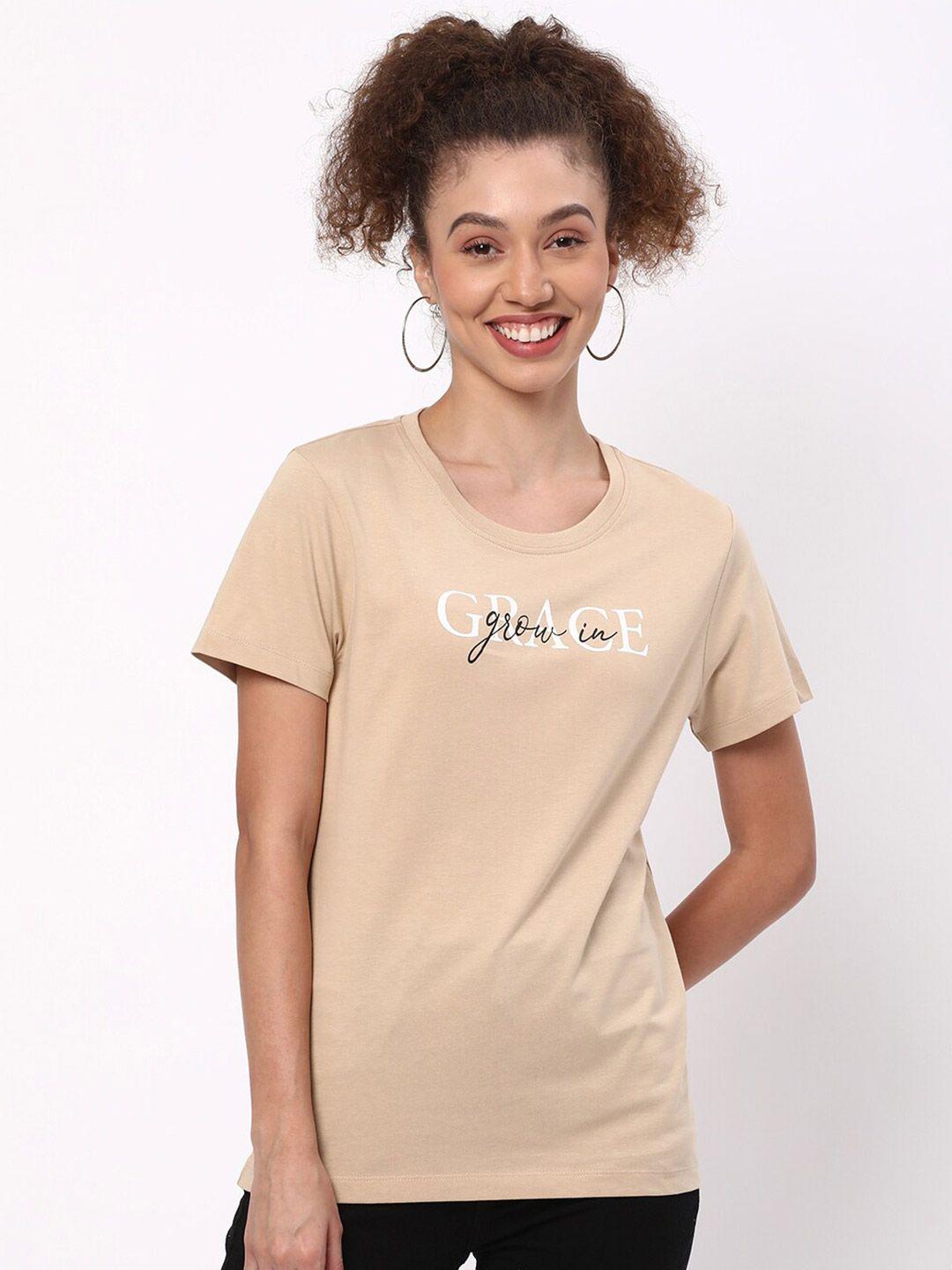R&B Typography Printed Cotton Regular Fit T-shirt