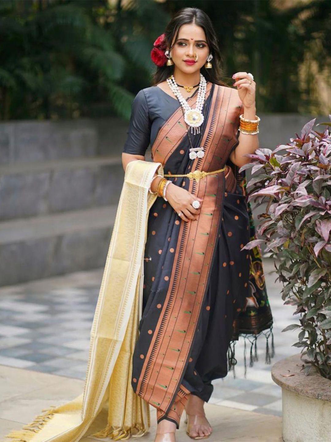 visit-wear-black-art-silk-banarasi-saree