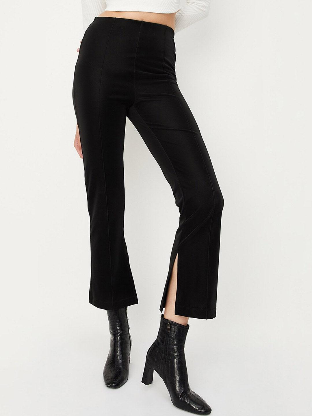 max Women Mid-Rise Parallel Trousers