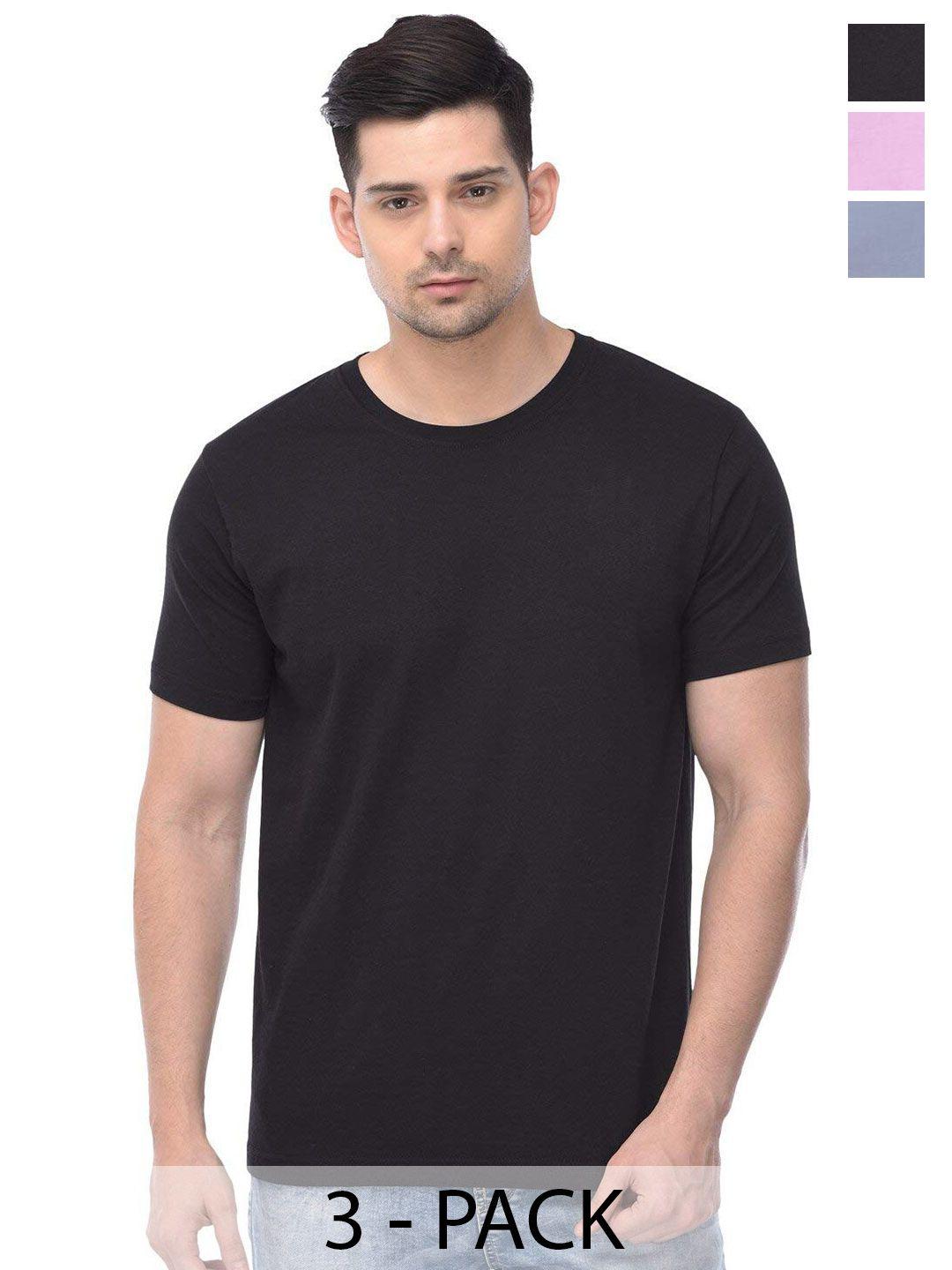 COLOR CAPITAL Unisex Pack Of 3 Cotton T-shirts