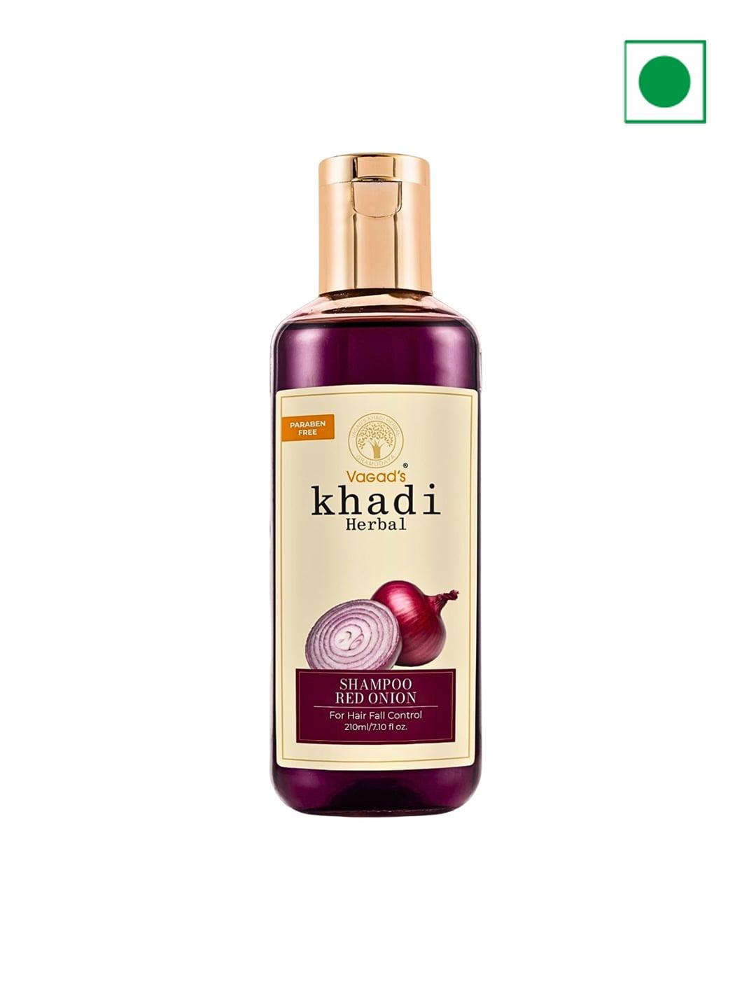 Vagads Khadi Herbal Red Onion Shampoo with Aloevera - 210 ml
