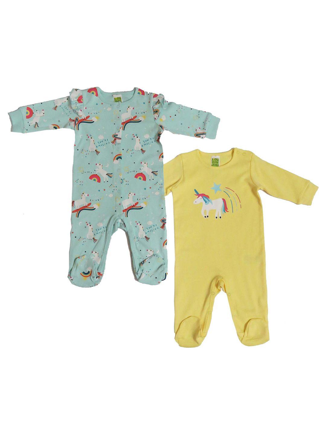 Clothe Funn Pack Of 2 Printed Rompers