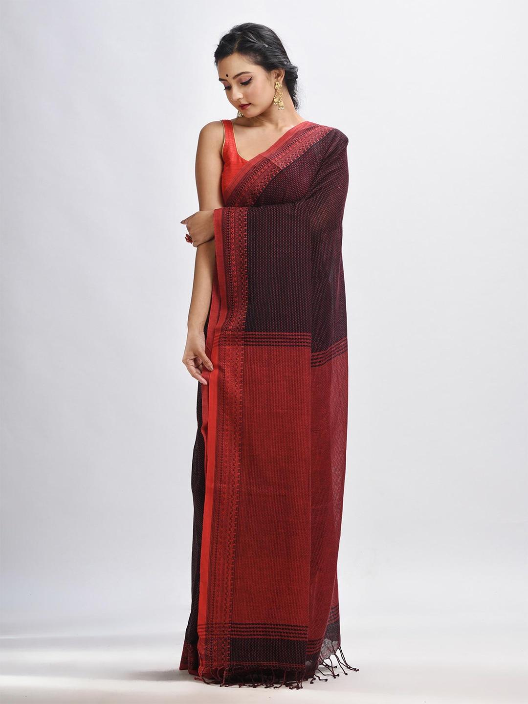 Angoshobha Woven Design Pure Cotton Saree