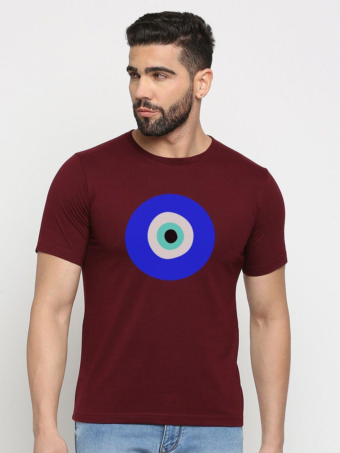 mod-ecru-unisex-maroon-printed-t-shirt