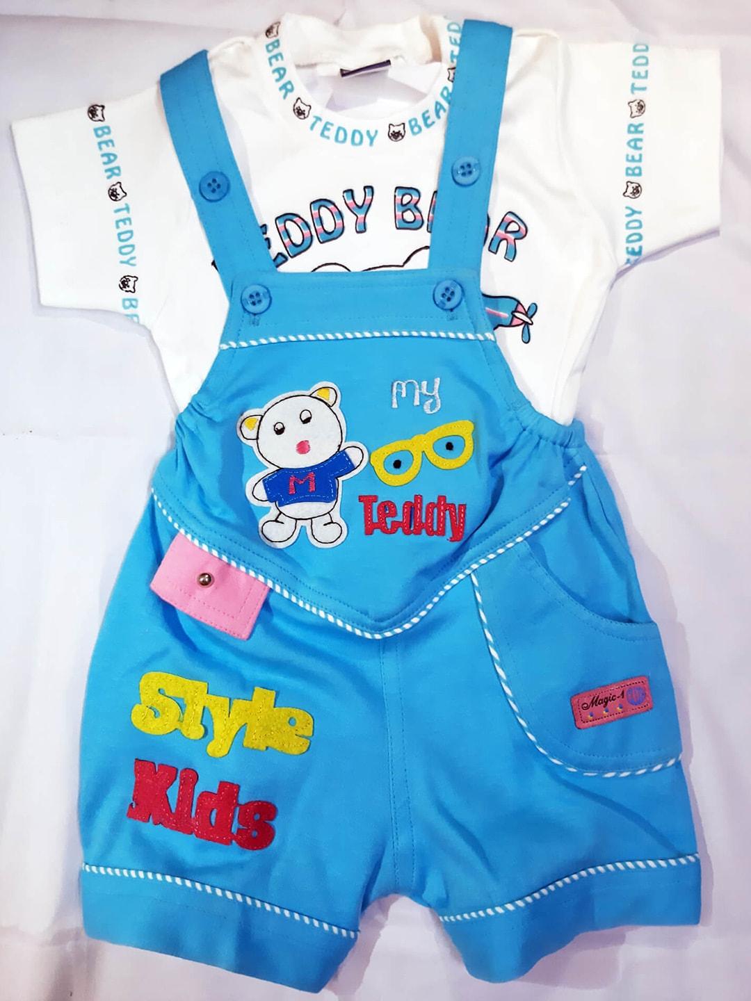 baesd-infants-printed-dungaree-with-t-shirt-&-cap