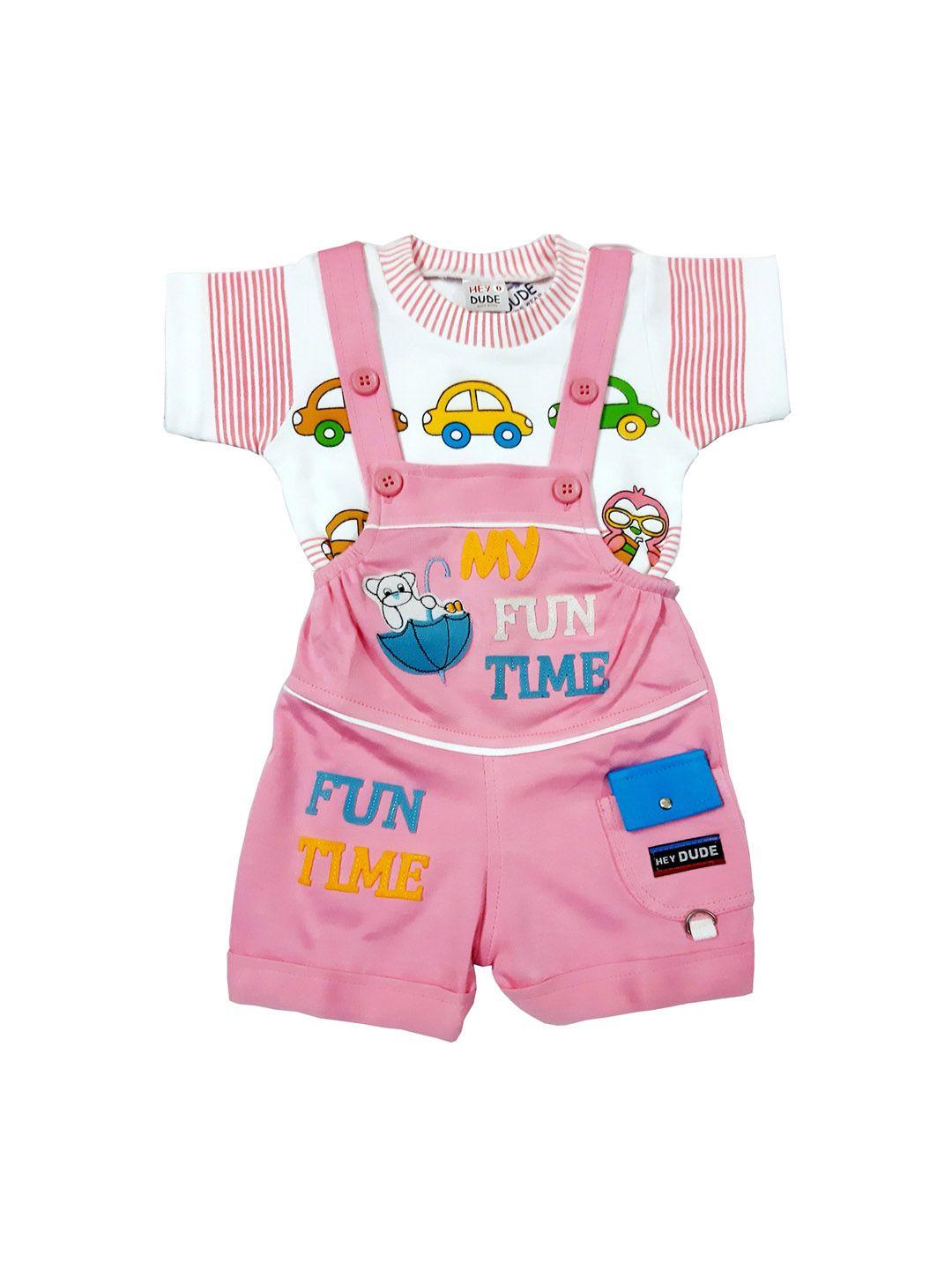 baesd-infants-typography-embroidered-dungaree-with-t-shirt