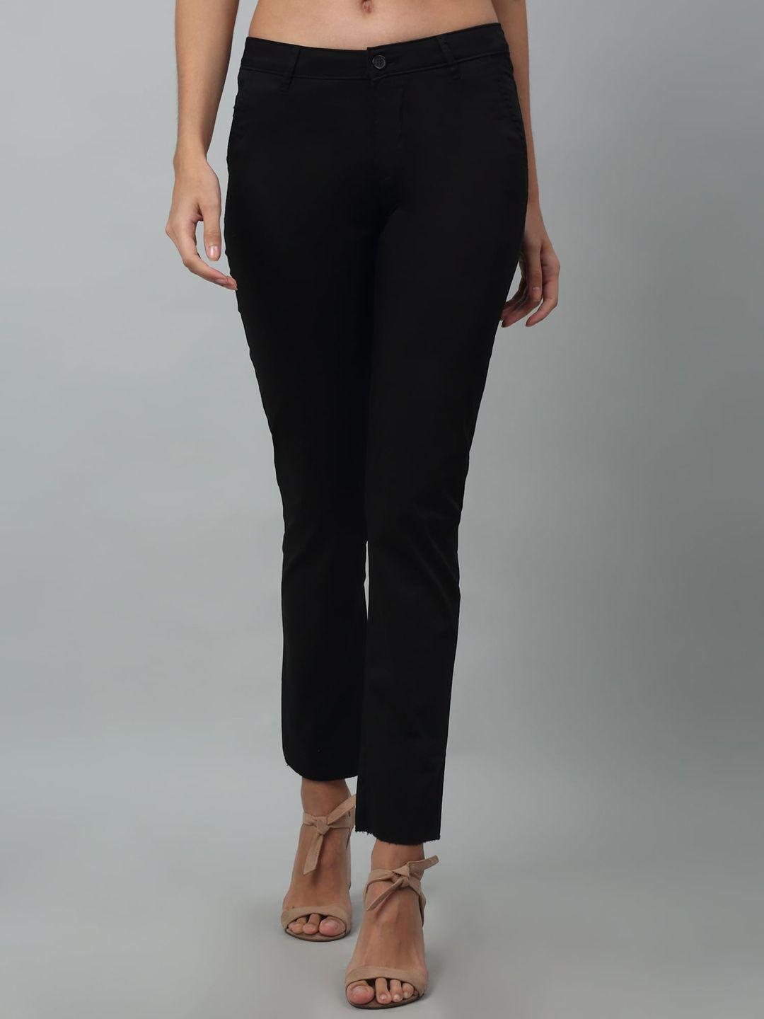 Crozo By Cantabil Women Mid Rise Trousers